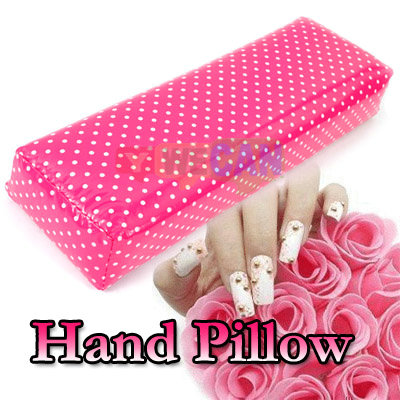 Hand Cushion Pillow for Nail Art make up tool Manicure Rectangular Rose Red