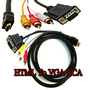 5 FT HDTV HDMI to VGA HD15 3 RCA Adapter Cable 5ft 1.5M