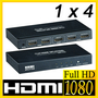 New 4 Port HDMI Audio/Video 1x4 Splitter V1.3b 1080P HD