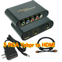 Ypbpr 5 RCA Component to HDMI Converter Adapter + Cable