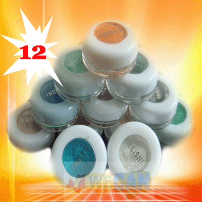 12 Color Mineral Eyeshadow Pigments Glitter Makeup Eye