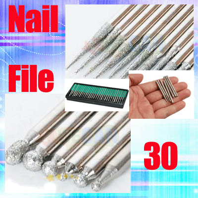 30 pcs Electric Nail File Drill bits Tool Shank 3/32 #213