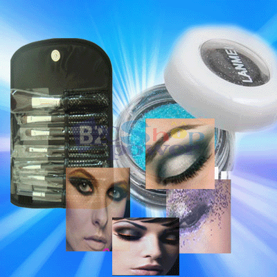 12 Light Color Eye Shadow Set+ 7 Makeup Eyeshadow Brush