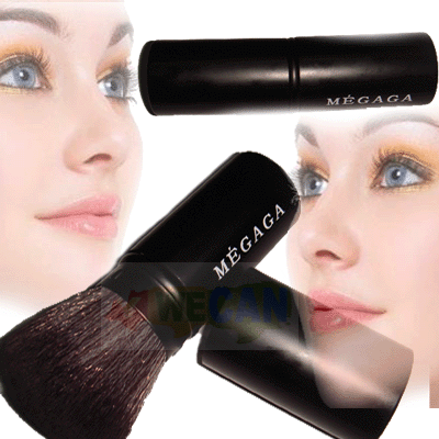 Portable Makeup Mineral Powder Brush Soft Cover Pocket