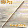 100x Orange Wood Stick Nail Art Cuticle Pusher Remover