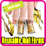 10X UV Gel Acrylic French Reusable Forms Nail Tips Gold