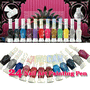 24 Colors 2-Way False Nail Art Brush Pen Varnish Polish