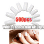 500 White French Acrylic False Artificial Tips Nail Art