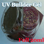 Full 20ml Nail Art Tips UV Builder Gel Glitter Purple