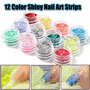 12 Color Glitter Striping Sliver Nail Art Decoration