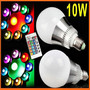 E27 10W 85-265V Color Changing RGB LED Light Lamp Bulb with Remote Control