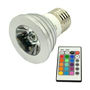 Remote Control 16 Color RGB LED Bulb Light Lamp E27 3W