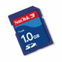 SanDisk Standard 1GB SD cards