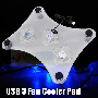 USB 3 Fan Light Laptop Notebook Cooling Cooler Pad Hot
