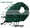 Arab Scarf Wrap Cotton Shemagh Kafiya Black/Lake Green