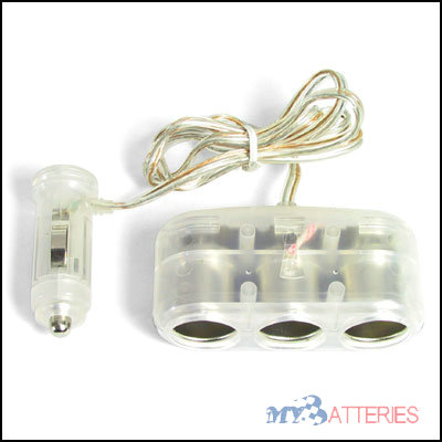 3 Ways Car Cigarette Lighter Charger Adapter Socket Charger