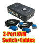 New 2-Port USB 2.0 KVM Switch + VGA cable Mouse/KYB/VID