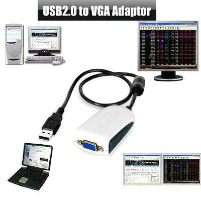 USB to VGA adapter USB 2.0 Extra Monitor Win 7 XP Vista