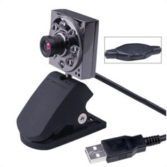 5.0M Pixels 8 LED Webcam With Microphone